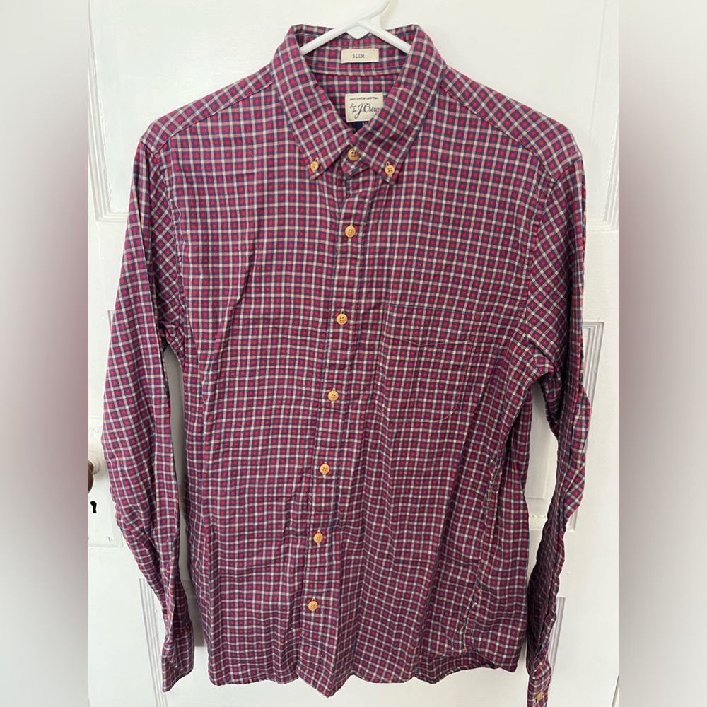 J Crew Cotton Slim Long Sleeve Button Down Shirt